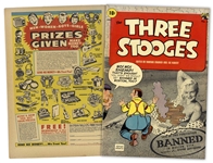 5 The Three Stooges Comic Books: (1) Sept. 1953 Vol. 1, No. 1; (2) March 1954 Vol. 1, No. 4; (3) June 1954 Vol. 1, No. 5; (4) Aug. 1954 Vol. 1, No. 6; (5) Oct. 1954 Vol. 1, No. 7 -- Very Good Plus